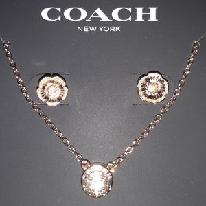 Coach Open Circle Necklace Set